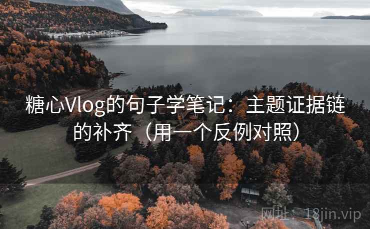 糖心Vlog的句子学笔记：主题证据链的补齐（用一个反例对照）
